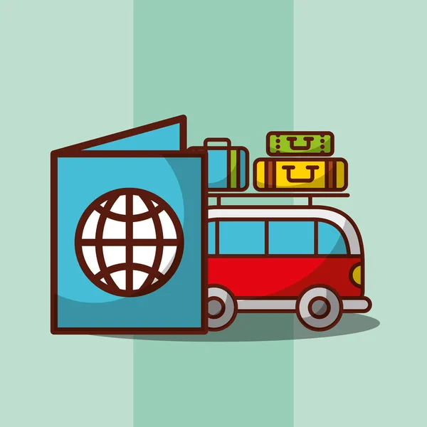 Tiempo para viajar — Vector de stock