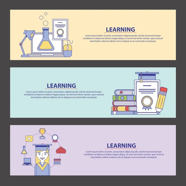 Conceito de Educação para Aprendizagem — Vetor de Stock