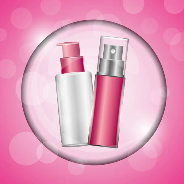 Kosmetik Make-up bezogen — Stockvektor