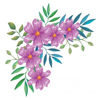 çiçek ve Bahçe dekoratif yaprakları