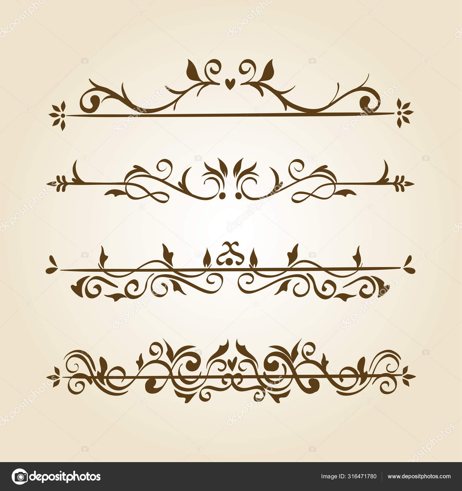Bundle of elegant ornamental borders frames Stock Vector by ©yupiramos  316471780, image size:1600x1700