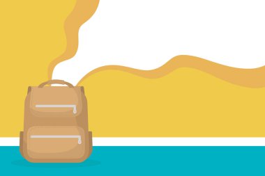 Not defteri kağıtları ve kalemle okul kartına geri dön.