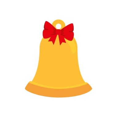 Kurdele izole edilmiş simgeyle çan Noel 'i