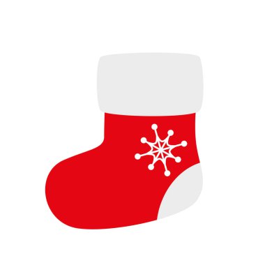 çorap Noel dekoratif izole ikonu