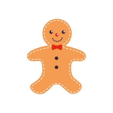 Zencefilli kurabiye izole edilmiş Noel ikonu