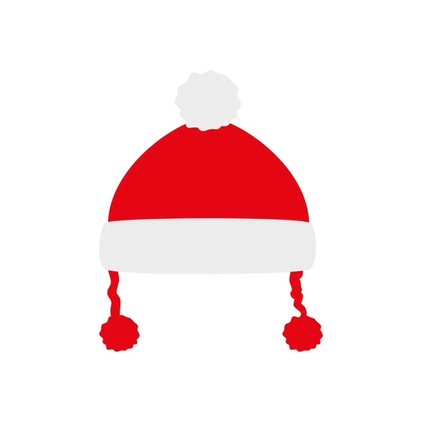 Weihnachtsmütze Accessoire isoliert Symbol — Stockvektor