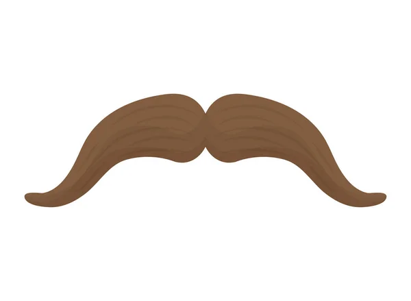 Moustache macho mexicaine icône isolée — Image vectorielle