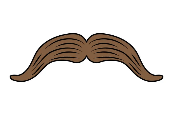 Mexican macho mustache isolated icon — Stock Vector