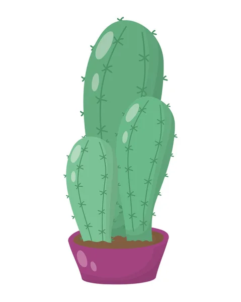 Cactus planta mexicana aislado icono — Archivo Imágenes Vectoriales