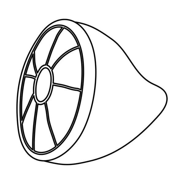 Frische Zitronen Zitrusfrüchte halb Symbol — Stockvektor