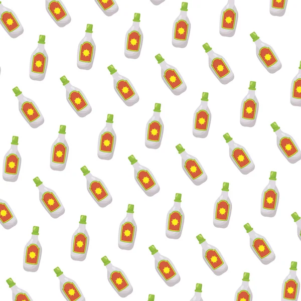 Tequila bottles mexican set pattern — ストックベクタ