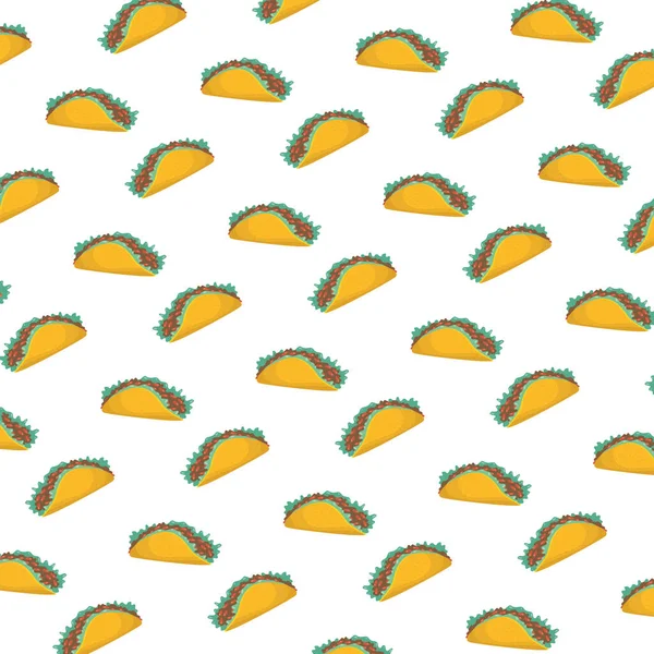 美味的墨西哥玉米卷，传统的食物模式 — 图库矢量图片