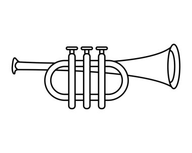 Trompet enstrümanı müzik simgesi