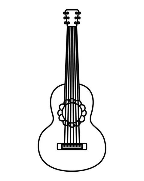 Instrumento musical de guitarra icono aislado — Vector de stock