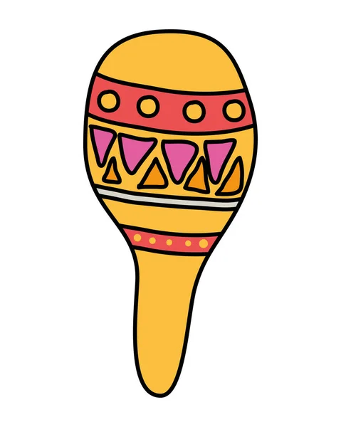 Maracas instrumento latino icono musical — Vector de stock