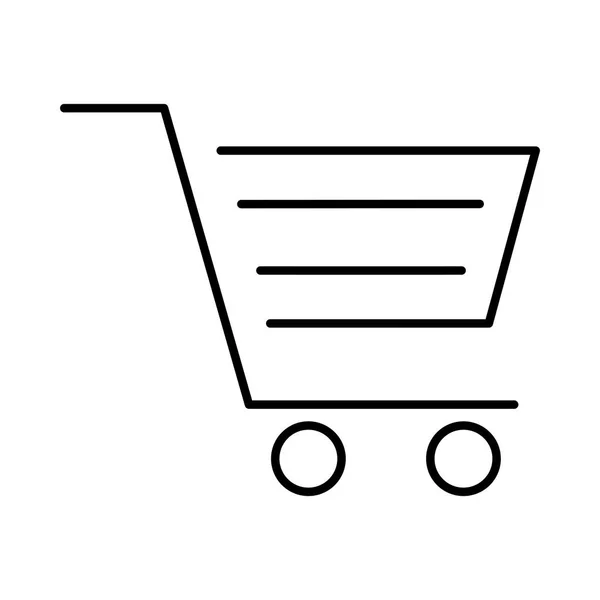 Winkelwagentje handel geïsoleerd pictogram — Stockvector