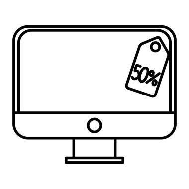 etiket reklamlı masaüstü bilgisayarı