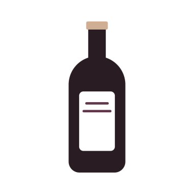Şarap şişesi izole edilmiş ikon iç