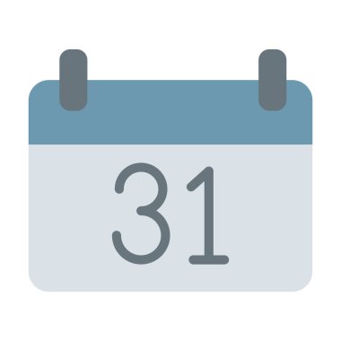 31 numara yalıtılmış simgeile takvim