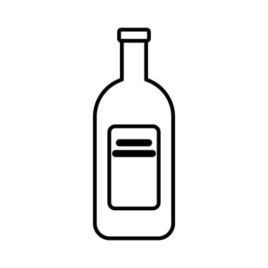 Şarap şişesi izole edilmiş ikon iç