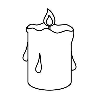 parafin mum ateşi izole edilmiş simge