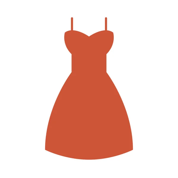 Vrouw jurk kleding geïsoleerd pictogram — Stockvector