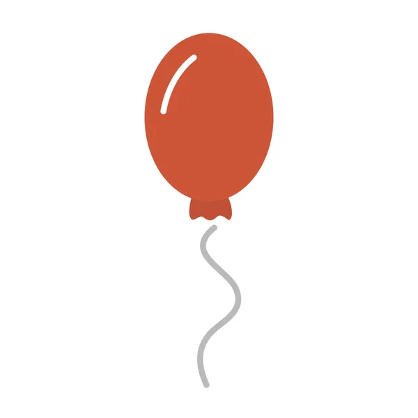 Ballon hélium flottant icône isolée — Image vectorielle
