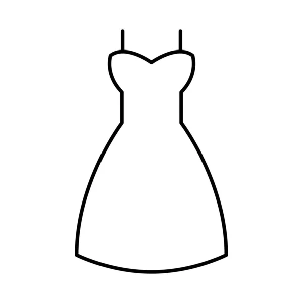 Female dress clothes isolated icon — Stock vektor