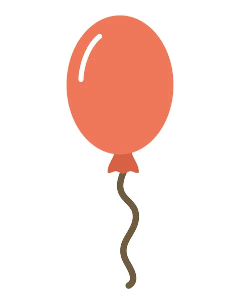 Ballon hélium úszó izolált ikon — Stock Vector