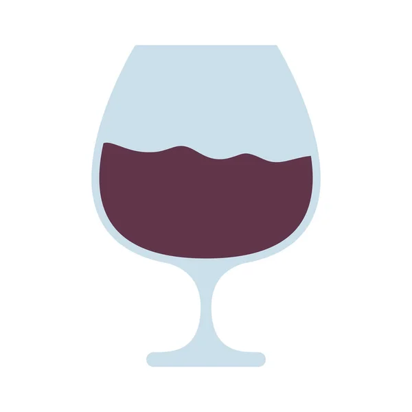 Bicchiere di vino bere icona isolata — Vettoriale Stock