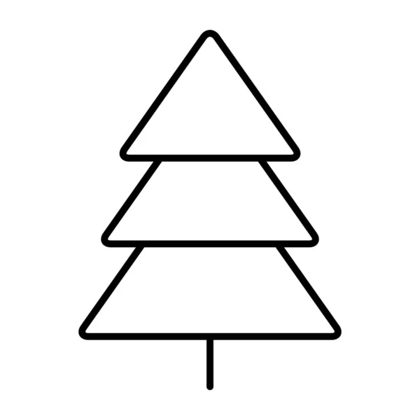 Veselé Vánoce borovice ikona — Stockový vektor