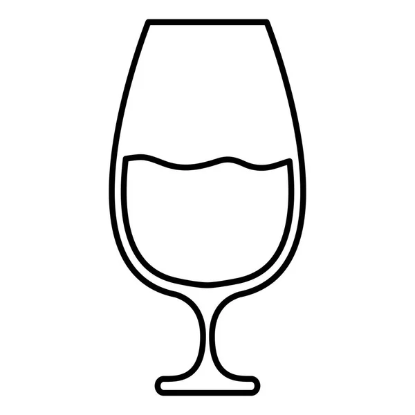 Champagne cup drink isolated icon — Stock Vector