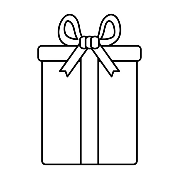 Presentförpackning presentera isolerad ikon — Stock vektor