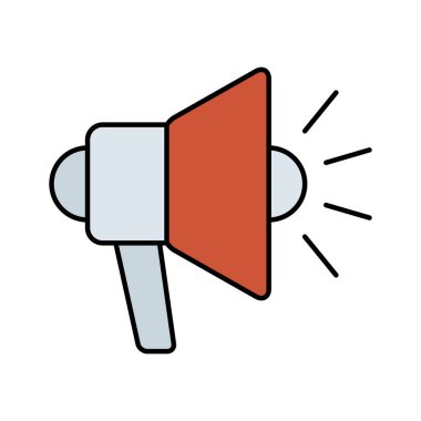 megafon ses aygıtı izole edilmiş simge