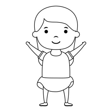 Şirin küçük kız komik karakter.