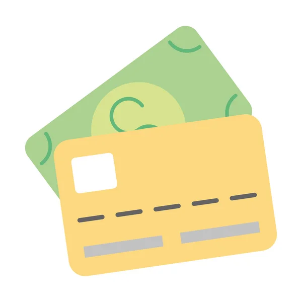 Kreditkarte und Rechnungsgeld — Stockvektor