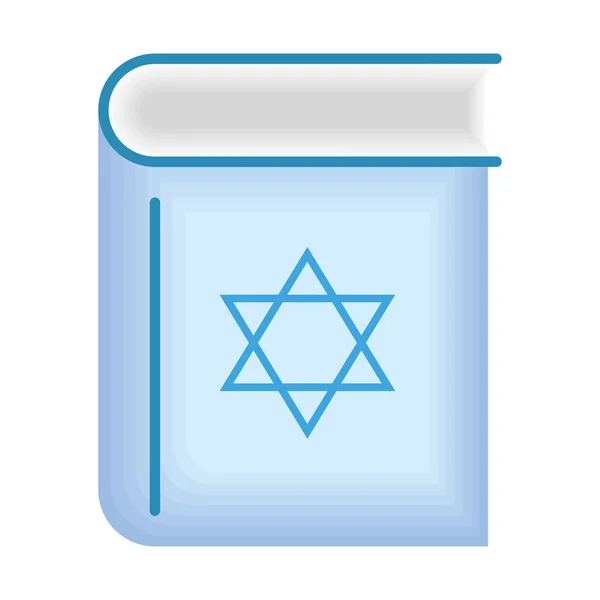 Gelukkig hanukkah koran boek icoon — Stockvector