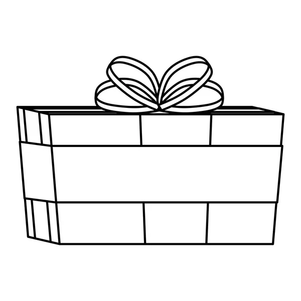 Geschenk-Box präsentieren isolierte Ikone — Stockvektor
