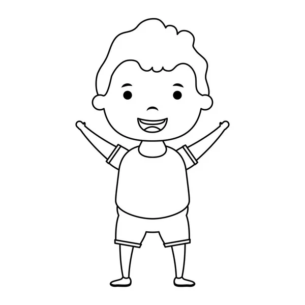 Lindo niño personaje cómico — Archivo Imágenes Vectoriales