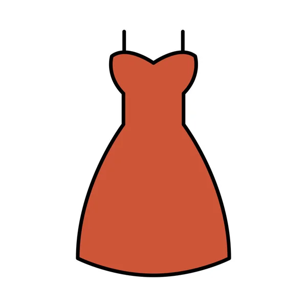 Kadın elbise ikonu izole edilmiş — Stok Vektör