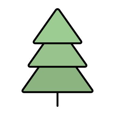 Mutlu noeller çam ağacı ikonu