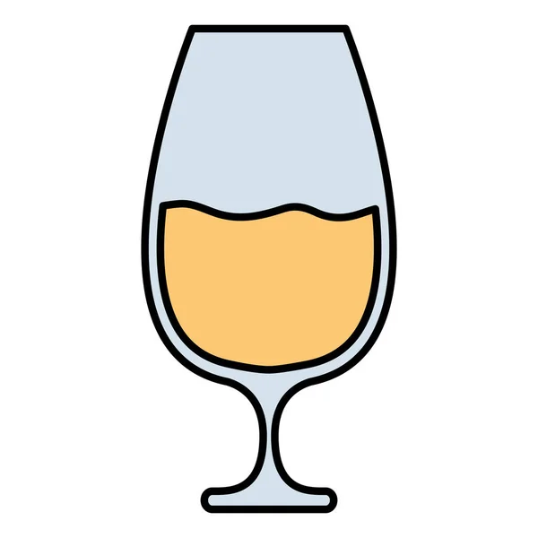 Coupe de champagne boisson icône isolée — Image vectorielle