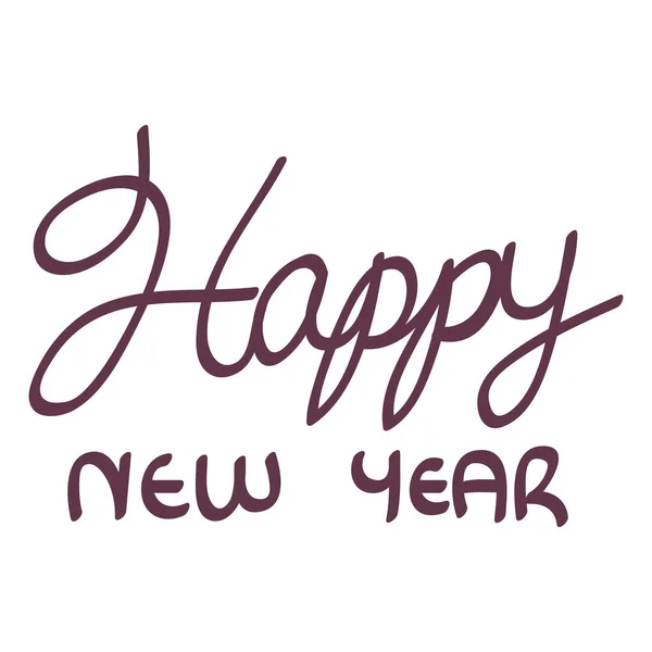 Šťastný nový rok písmo ikona — Stockový vektor