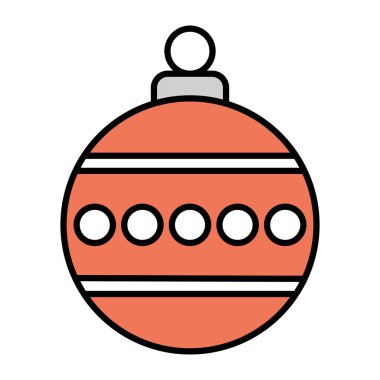 neşeli Noel top izole simgesi