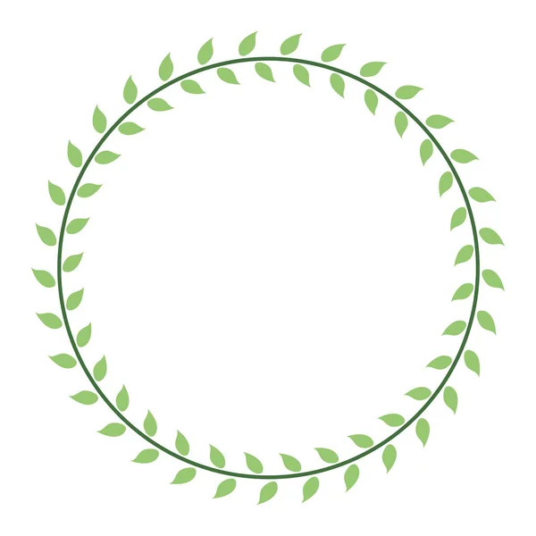 wreath leafs crown circular frame