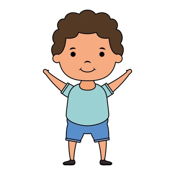 Roztomilý malý chlapec komický charakter — Stockový vektor
