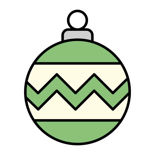 Merry christmas bal geïsoleerde pictogram — Stockvector