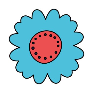 Güzel çiçek bahçesi izole edilmiş ikon