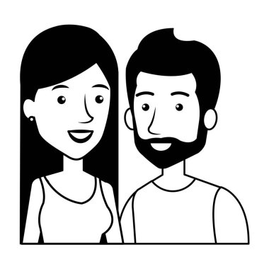 genç çift kentsel tarzı karakterler