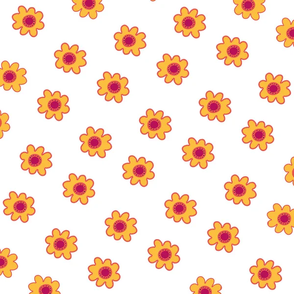 Όμορφα λουλούδια κήπο διακόσμηση μοτίβο — Διανυσματικό Αρχείο